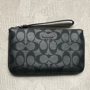 Grey Coach Wallet Wristlet